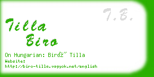 tilla biro business card